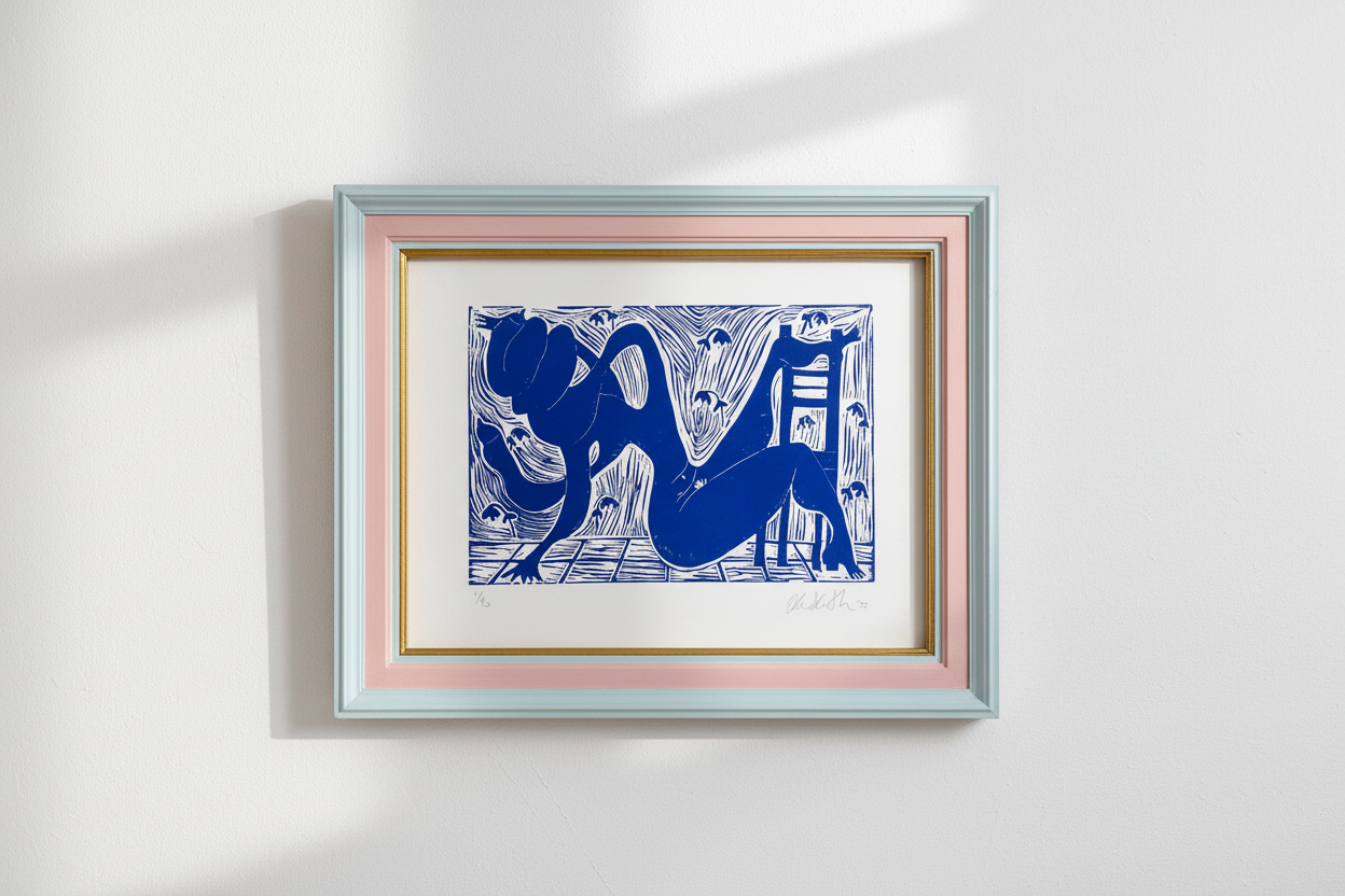 "Twisted" Linocut Print