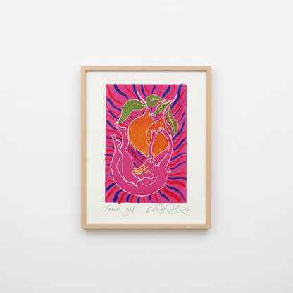 Lemon Gal original painted print (1)