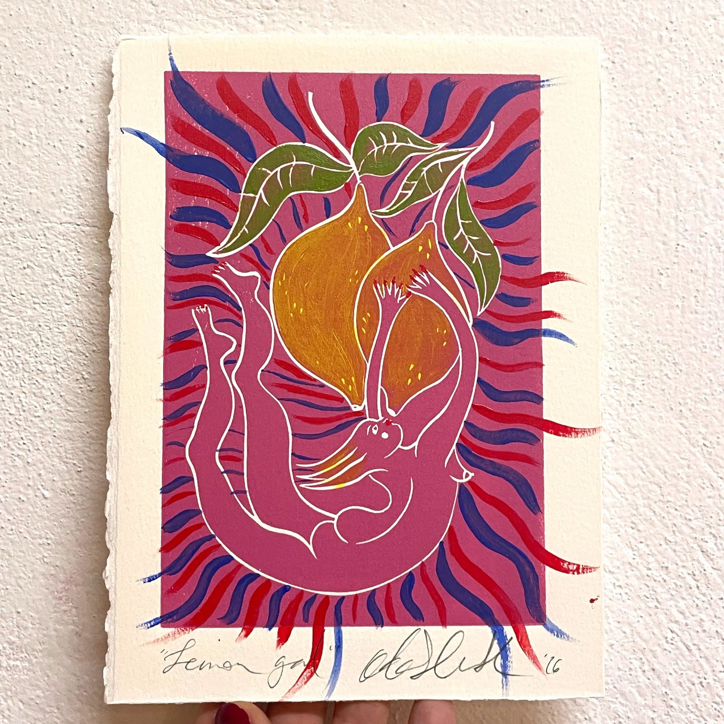 Lemon Gal original painted print (2)