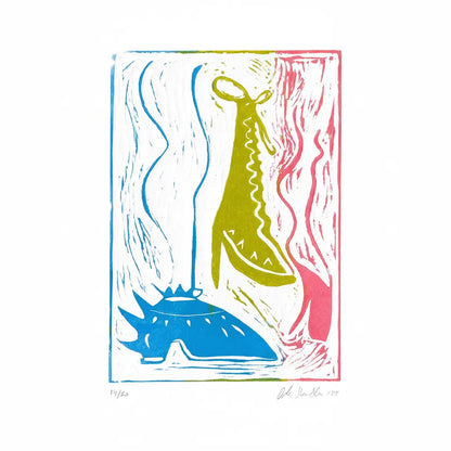"Ain´t no basic bitch" Linocut Print