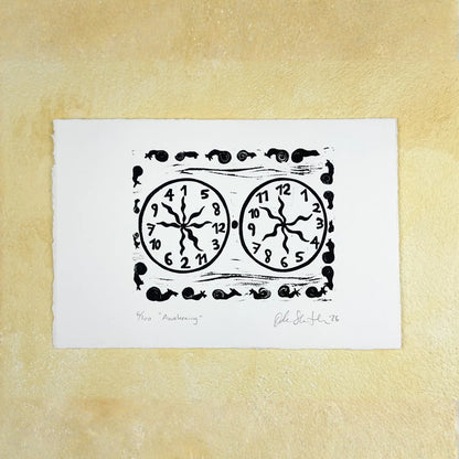 "Awakening" Linocut Print