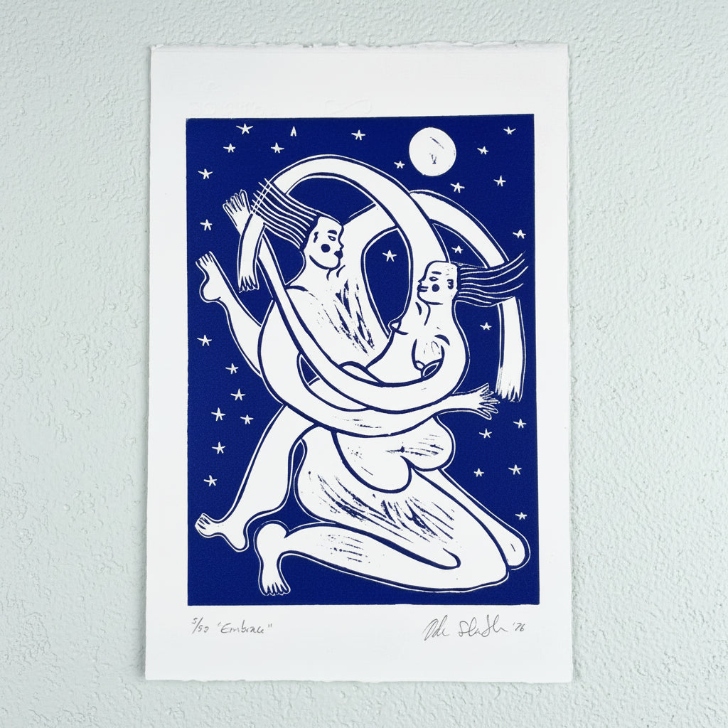 "Embrace" Linocut Print