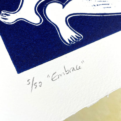 "Embrace" Linocut Print