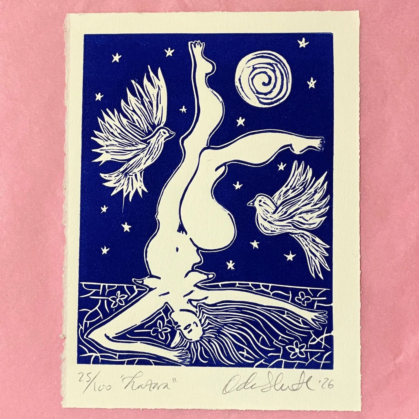"Lazara" Linocut Print