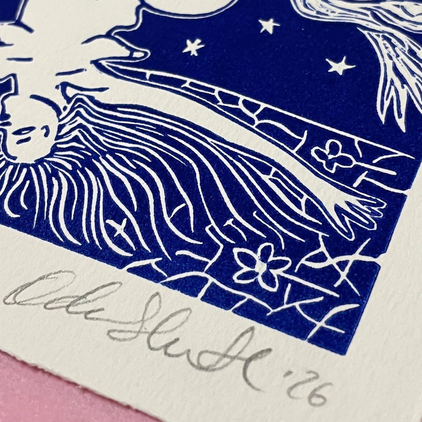 "Lazara" Linocut Print
