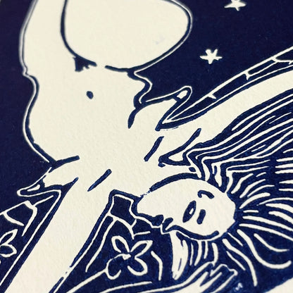 "Lazara" Linocut Print