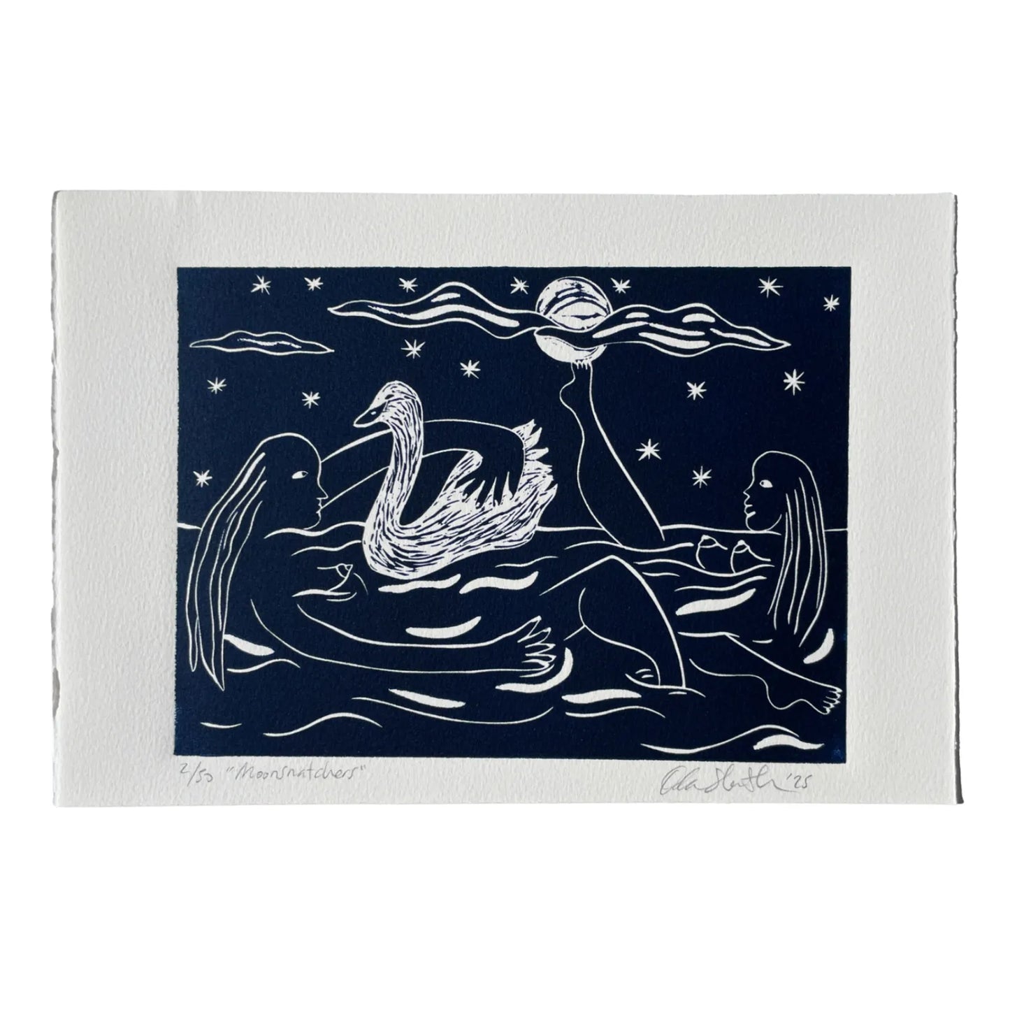 "Moonsnatchers" Linocut Print