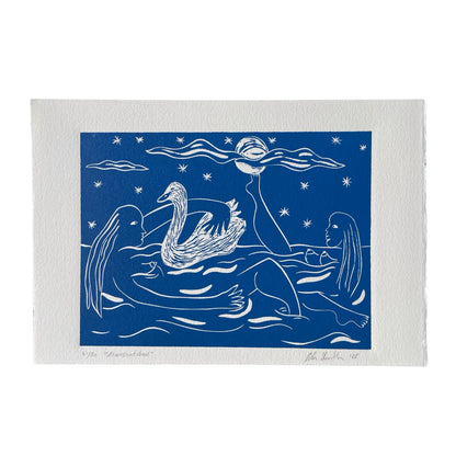 "Moonsnatchers" Linocut Print