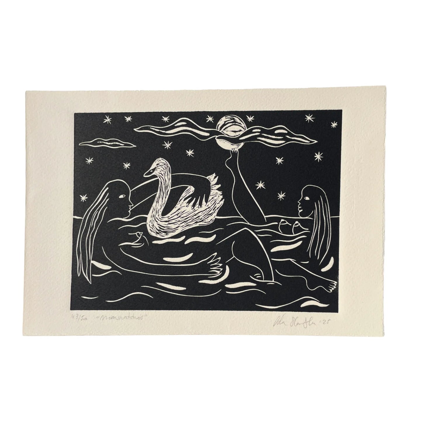"Moonsnatchers" Linocut Print
