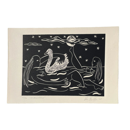 "Moonsnatchers" Linocut Print