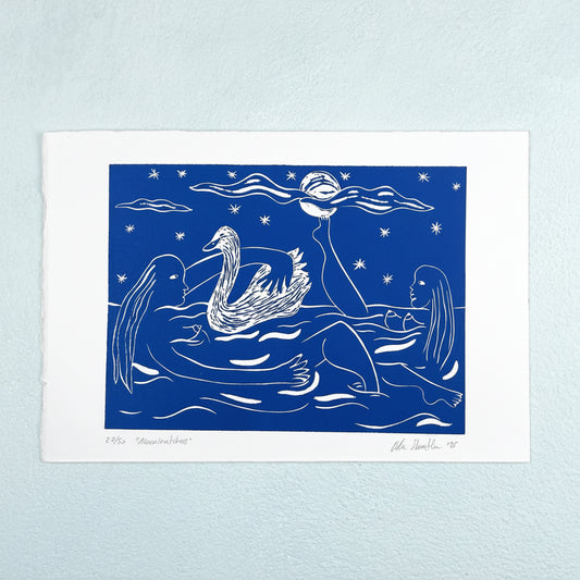 "Moonsnatchers" Linocut Print