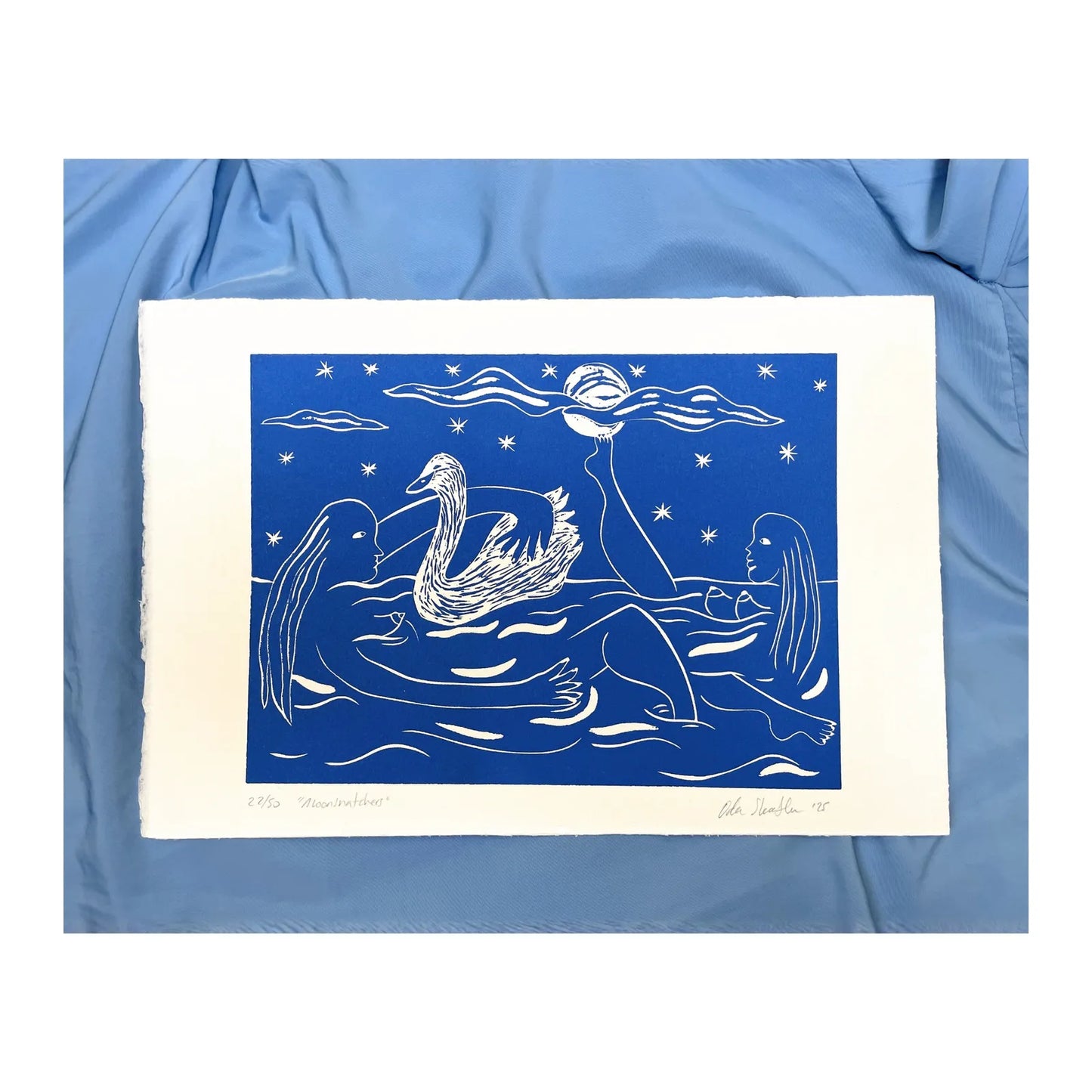 "Moonsnatchers" Linocut Print