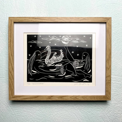 "Moonsnatchers" Linocut Print