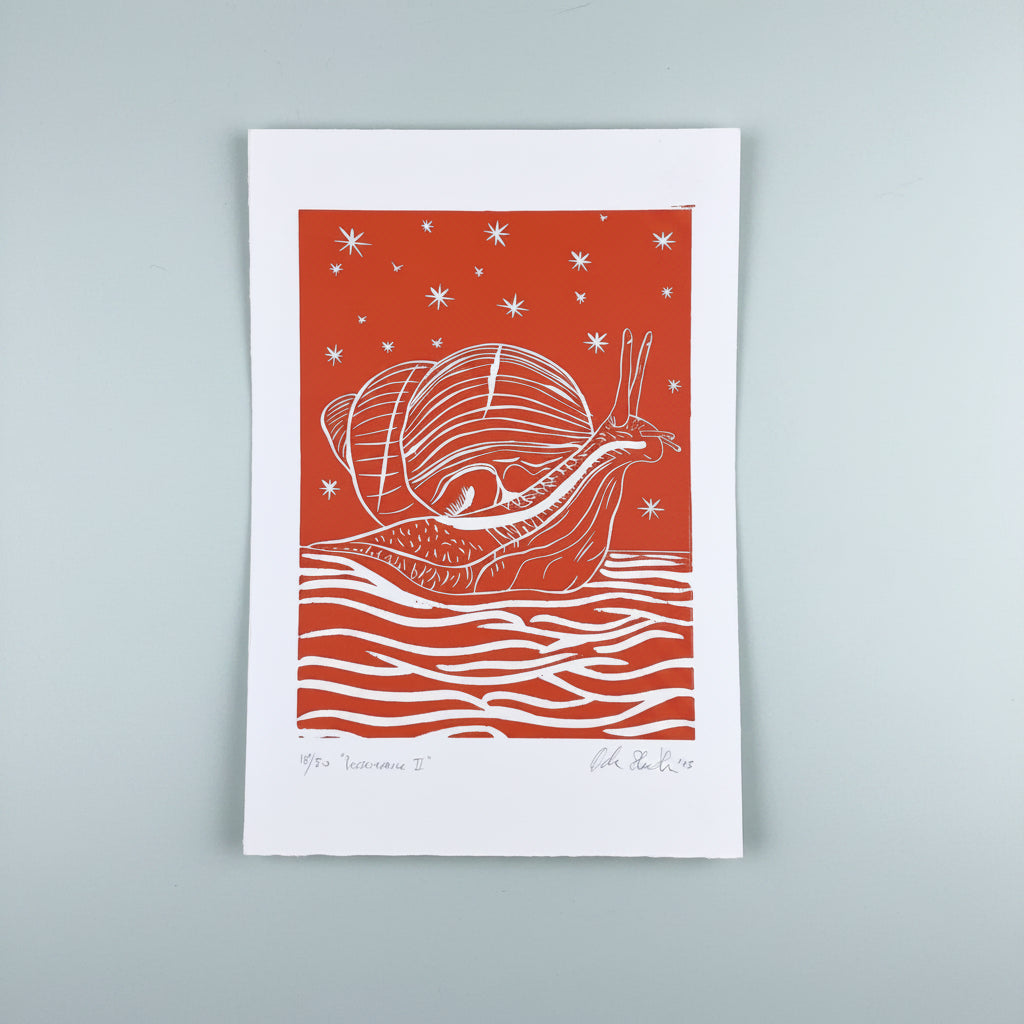 "Perseverance" Linocut Print