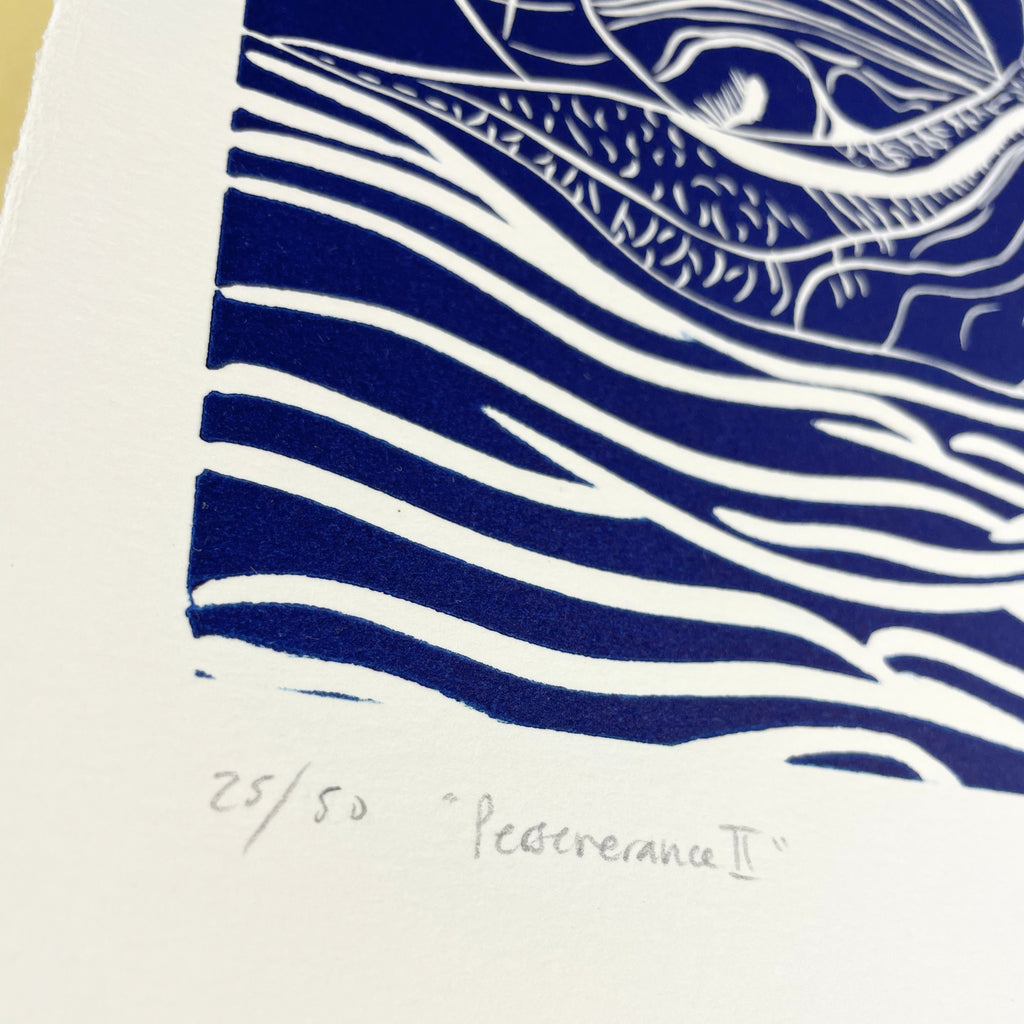 "Perseverance" Linocut Print