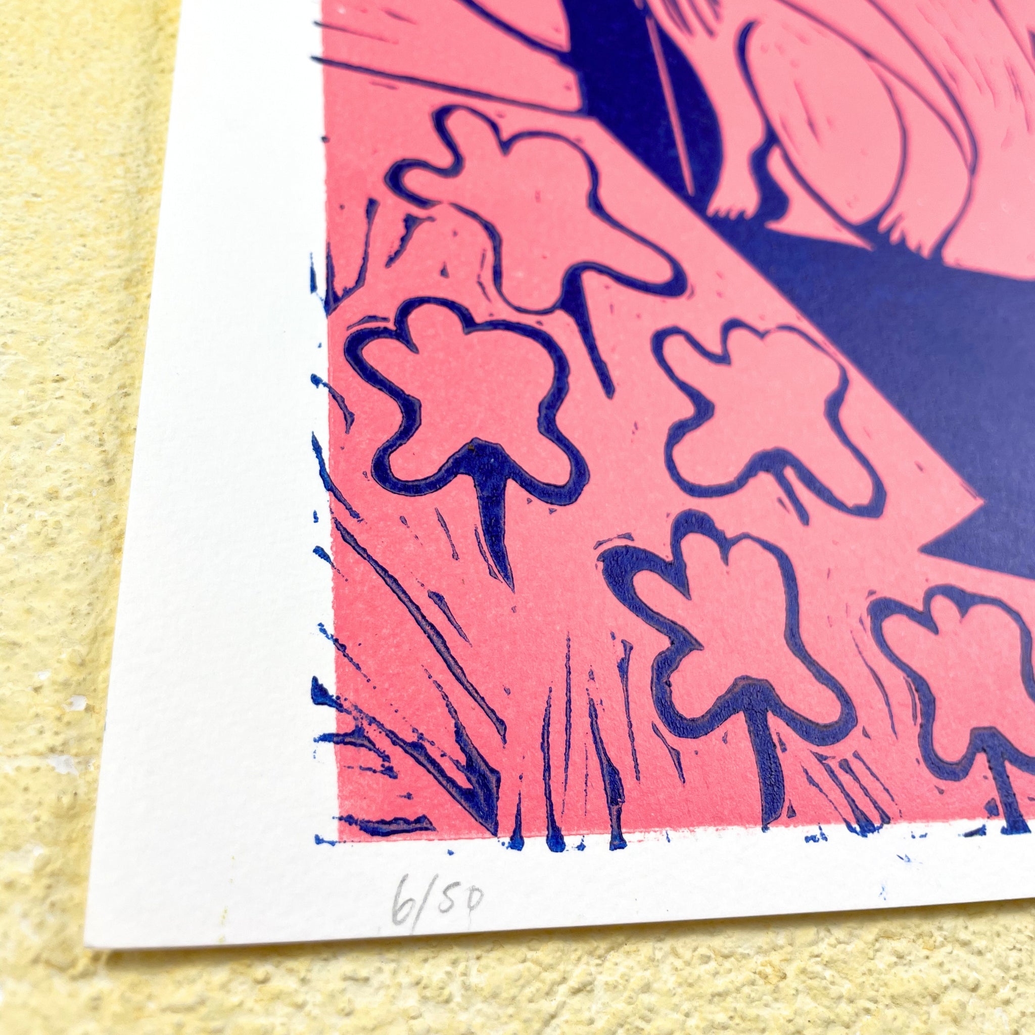 "Just a Piece of Meat" Linocut Print