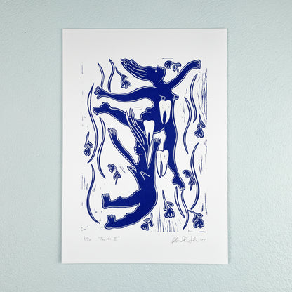 "Teeth II" Linocut Print