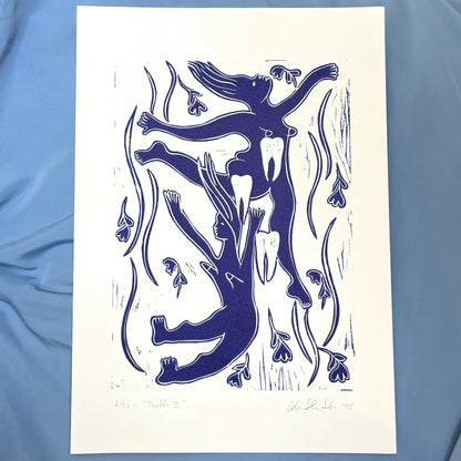 "Teeth II" Linocut Print
