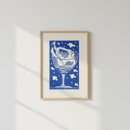 "Tentación" Linocut Print