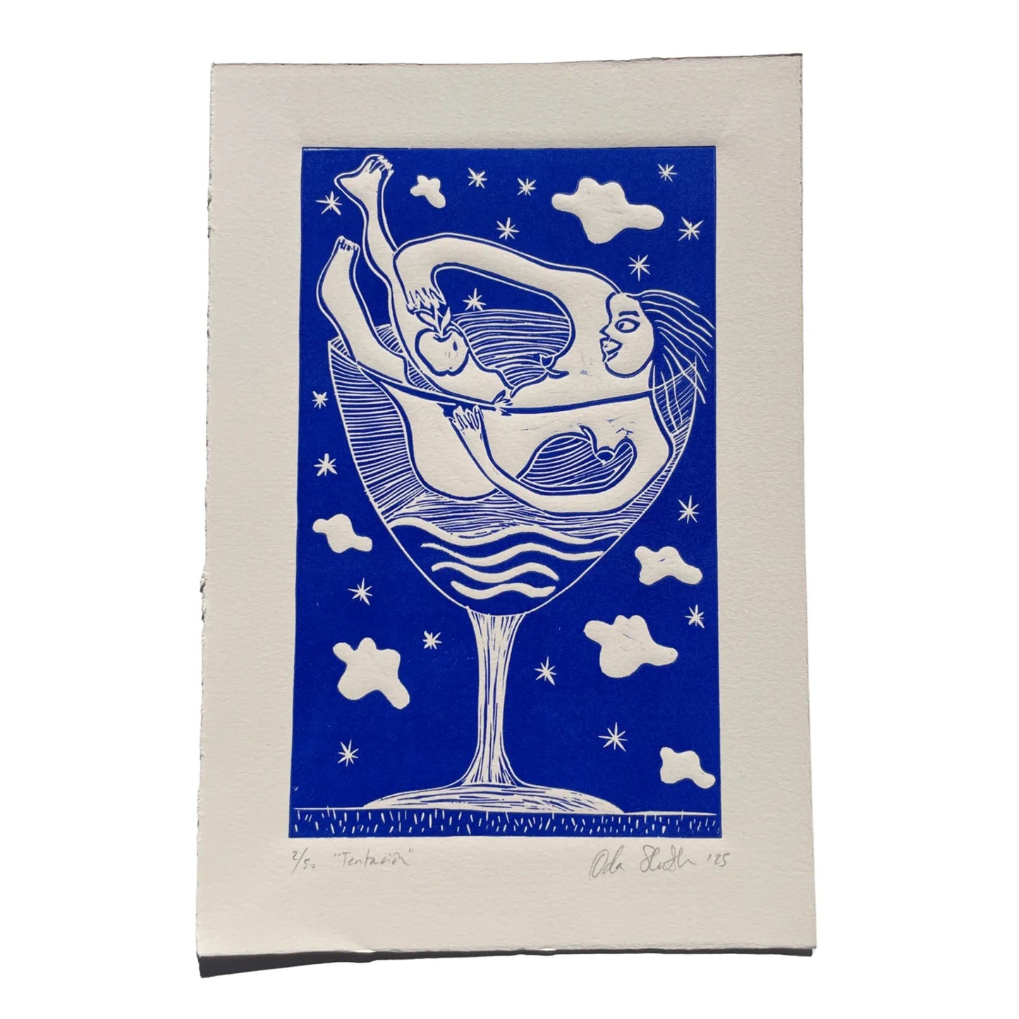 "Tentación" Linocut Print