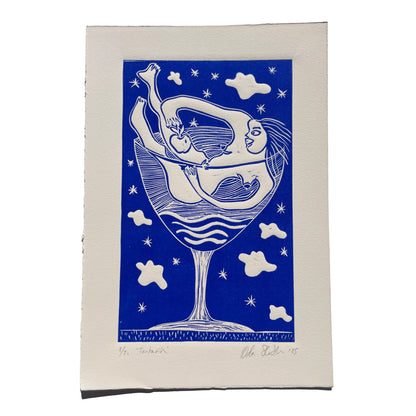 "Tentación" Linocut Print