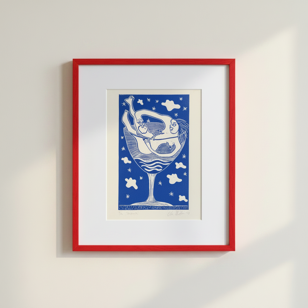 "Tentación" Linocut Print
