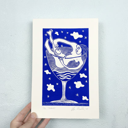 "Tentación" Linocut Print