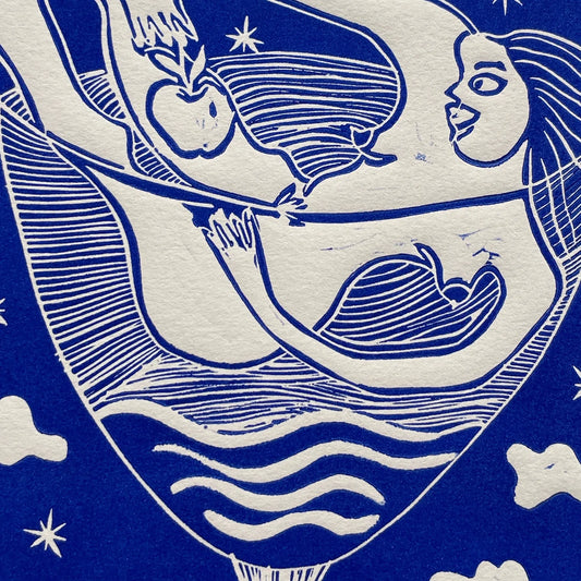 "Tentación" Linocut Print