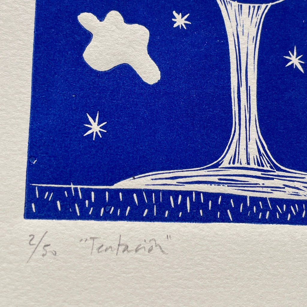 "Tentación" Linocut Print