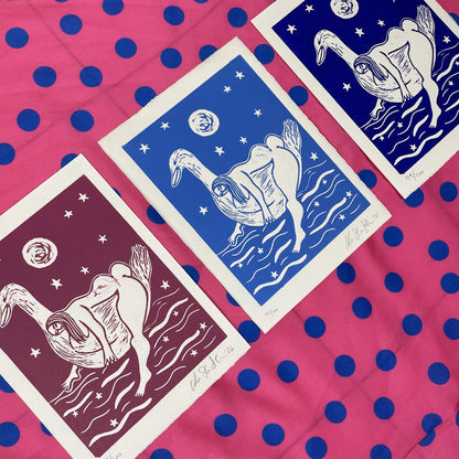 "Tender" Linocut Print