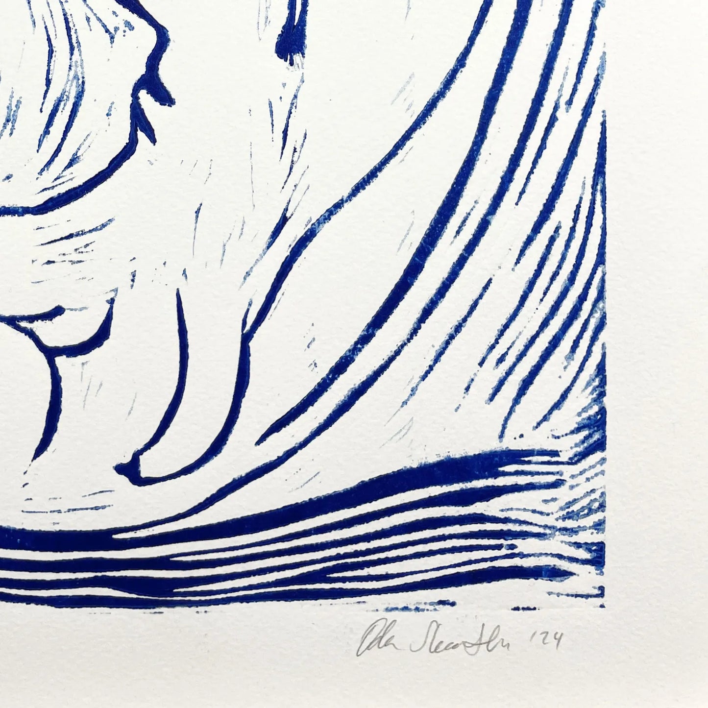"Trapped in the Format" Linocut Print