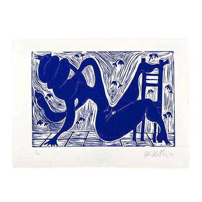 "Twisted" Linocut Print