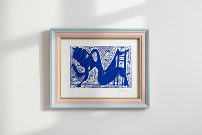 "Twisted" Linocut Print