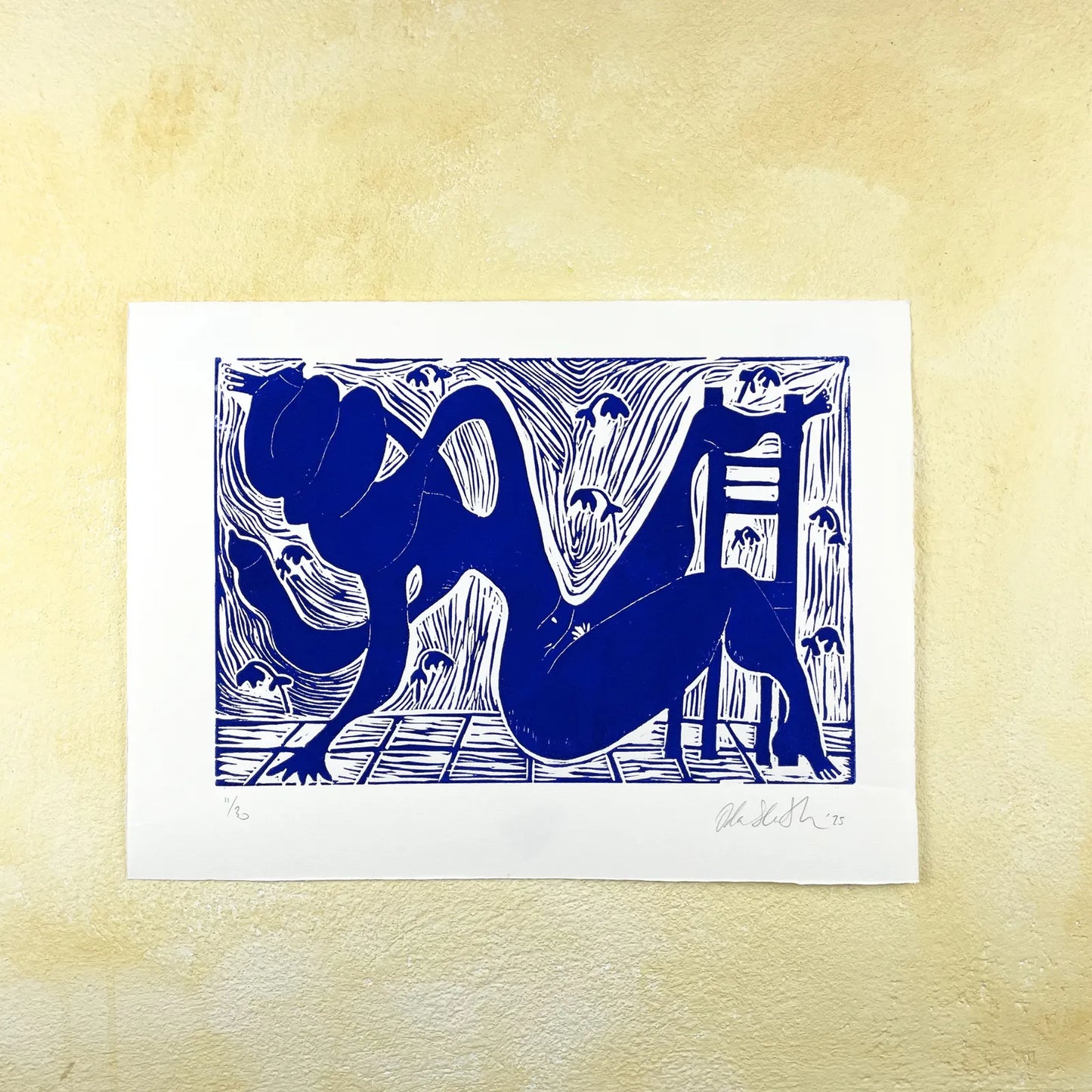 "Twisted" Linocut Print