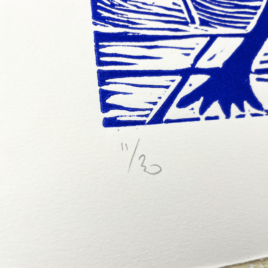"Twisted" Linocut Print