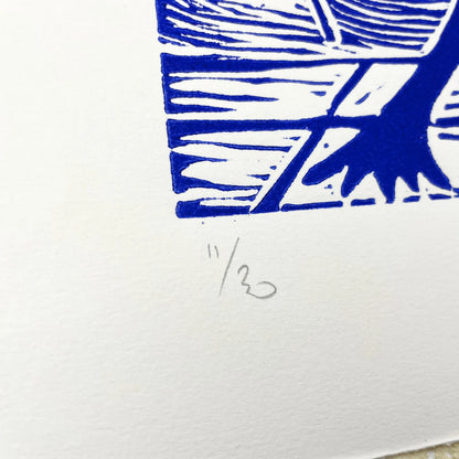 "Twisted" Linocut Print