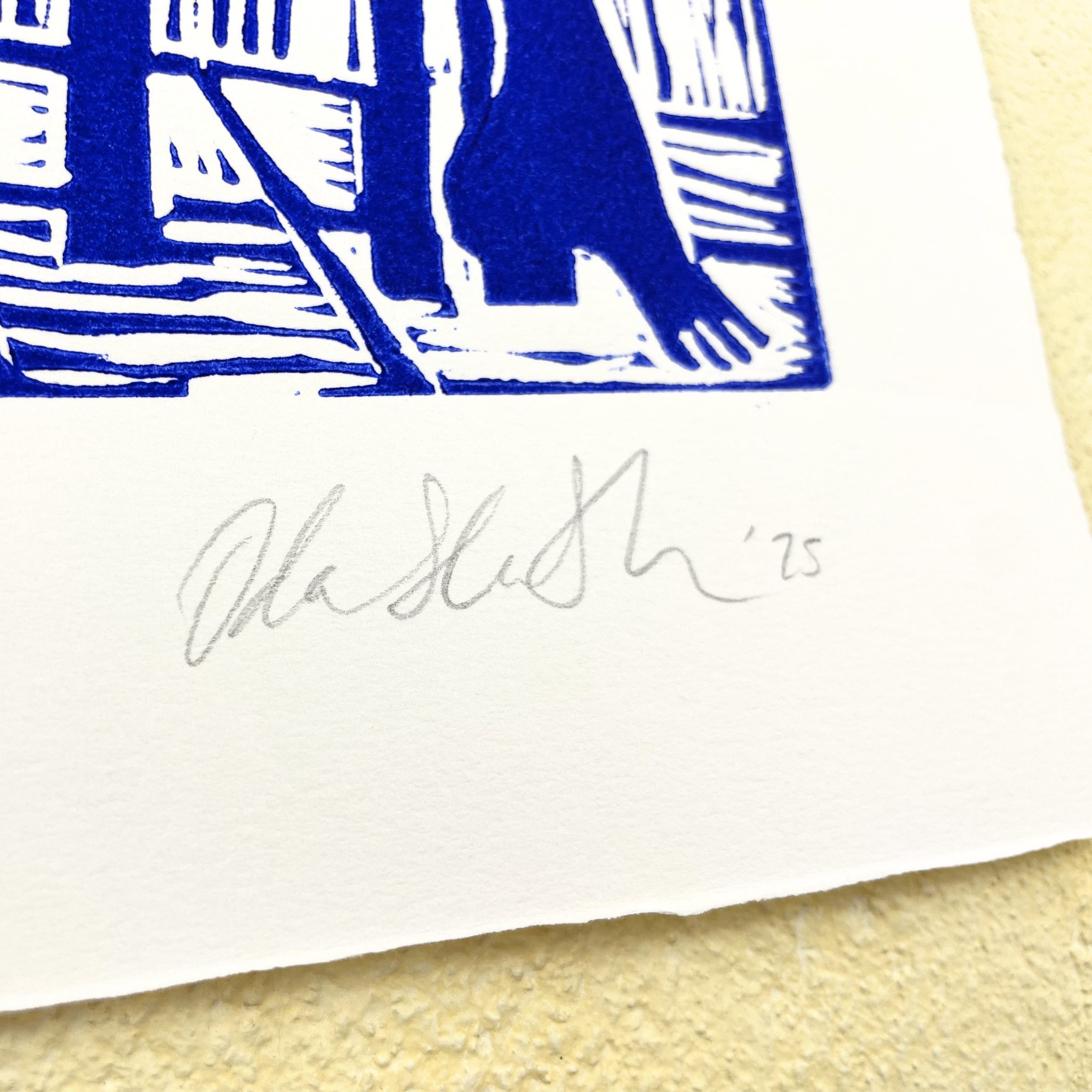 "Twisted" Linocut Print