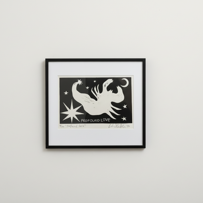 "Profound Love" linocut print